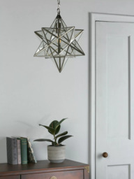 Laura Ashley Star Glass Ceiling Light, Polished Silver - thumbnail 4