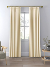 John Lewis Textured Weave Pair Blackout Lined Pencil Pleat Curtains - thumbnail 3