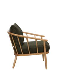 John Lewis Frome Leather Armchair, Light Leg - thumbnail 3