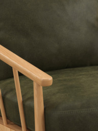 John Lewis Frome Leather Armchair, Light Leg - thumbnail 6