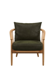 John Lewis Frome Leather Armchair, Light Leg - thumbnail 5