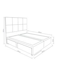 Hypnos Pocket Sprung Upholstered 4 Drawer Divan Base, Super King Size - thumbnail 4