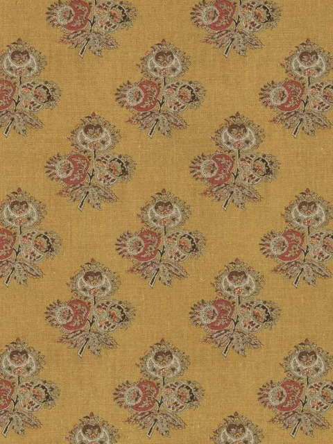 GP & J Baker Poppy Paisley Made to Measure Curtains or Roman Blind, Ochre - image 1