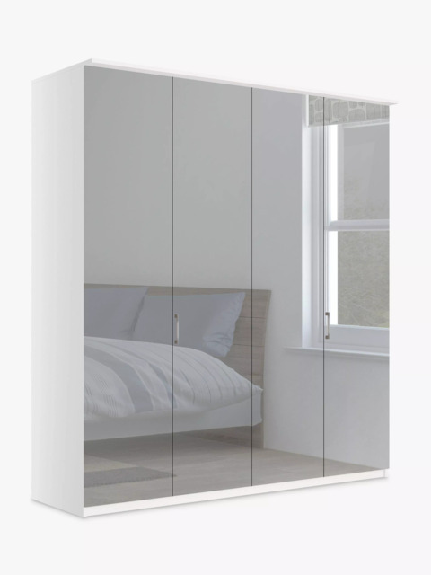 John Lewis Elstra 200cm Wardrobe with Mirrored Hinged Doors - image 1
