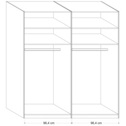 John Lewis Elstra 200cm Wardrobe with Mirrored Hinged Doors - thumbnail 4