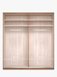 John Lewis Elstra 200cm Wardrobe with Mirrored Hinged Doors - thumbnail 2