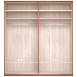 John Lewis Elstra 200cm Wardrobe with Mirrored Hinged Doors - thumbnail 3