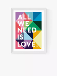 EAST END PRINTS Rafael Farias 'All We Need Is Love' Framed Print - thumbnail 1