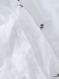 John Lewis Berkeley Floral Pure Cotton Embroidered Percale Duvet Cover Set, 200 Thread Count - thumbnail 5