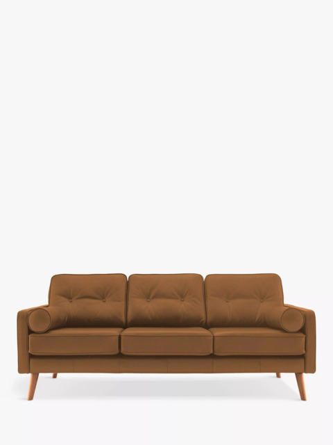 G Plan Vintage The Sixty Five Large Seater Leather Sofa by John