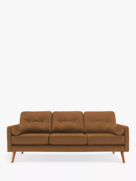 G Plan Vintage The Sixty Five Large 3 Seater Leather Sofa - thumbnail 1
