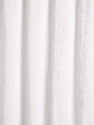 John Lewis Textured Seersucker Recycled Polyester Shower Curtain, White - thumbnail 2