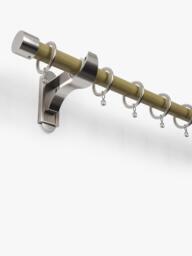John Lewis Wooden Curtain Pole with Metal Finial, Dia.28mm - thumbnail 1