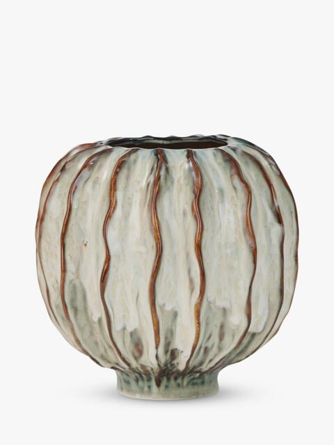 Neptune Lavington Round Stoneware Vase, H22cm, Blue - image 1