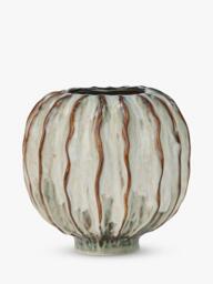 Neptune Lavington Round Stoneware Vase, H22cm, Blue