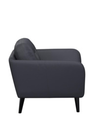 John Lewis Arlo Leather Armchair, Dark Leg - thumbnail 3
