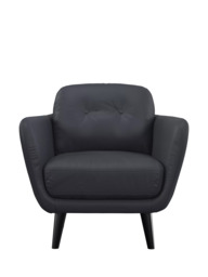 John Lewis Arlo Leather Armchair, Dark Leg - thumbnail 5