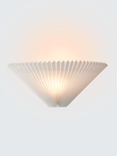 John Lewis Pleated Fan Wall Light, White - image 1