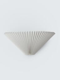 John Lewis Pleated Fan Wall Light, White - thumbnail 2