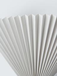 John Lewis Pleated Fan Wall Light, White - thumbnail 4