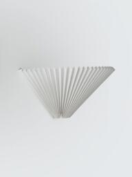 John Lewis Pleated Fan Wall Light, White - thumbnail 3