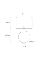 John Lewis Ebony Ceramic Table Lamp - thumbnail 4