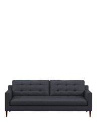 John Lewis Draper II Large 3 Seater Leather Sofa, Dark Leg - thumbnail 5