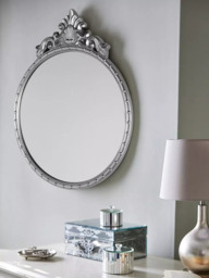 Laura Ashley Overton Round Wall Mirror, 73 x 58cm