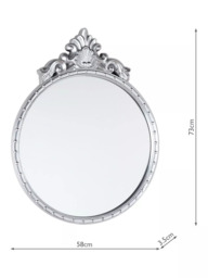Laura Ashley Overton Round Wall Mirror, 73 x 58cm - thumbnail 4