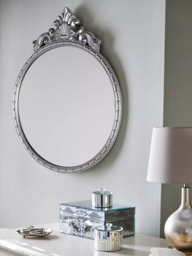 Laura Ashley Overton Round Wall Mirror, 73 x 58cm - thumbnail 2