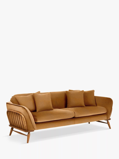 ercol for John Lewis Hexton Large 3 Seater Sofa, Vintage Ash Leg - image 1
