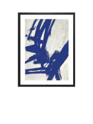 Brookpace Lascelles 'Nero 6' Abstract Framed Print & Mount, 75 x 55cm, Blue