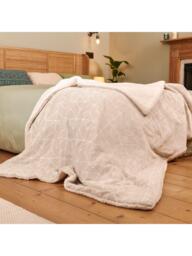 Dreamland Nap Time Sherpa Electric Blanket, Beige - thumbnail 4
