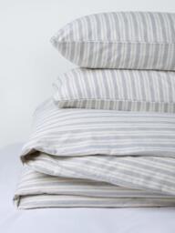 John lewis Ottawa Pure Brushed Cotton Stripe Bedding, Blue - thumbnail 6