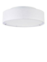 John Lewis Samantha Linen Flush Ceiling Light, White - thumbnail 2