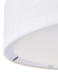 John Lewis Samantha Linen Flush Ceiling Light, White - thumbnail 3