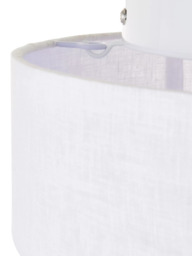 John Lewis Samantha Linen Flush Ceiling Light, White - thumbnail 4