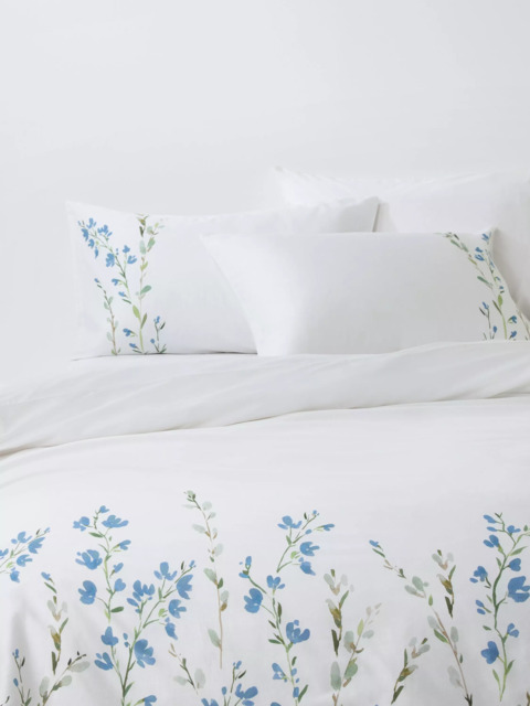 John Lewis Jasmine Border Pure Cotton Sateen Duvet Cover Set, 200 Thread Count - image 1