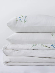 John Lewis Jasmine Border Pure Cotton Sateen Duvet Cover Set, 200 Thread Count - thumbnail 6