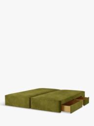 John Lewis Pocket Sprung Upholstered Continental 2+2 Drawer Divan Base, Emperor