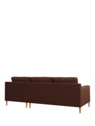 John Lewis Draper II RHF Chaise Leather Sofa, Light Leg - thumbnail 4