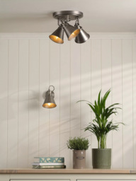Laura Ashley Rufus Single Wall Light, Nickel - thumbnail 6