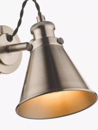 Laura Ashley Rufus Single Wall Light, Nickel - thumbnail 5