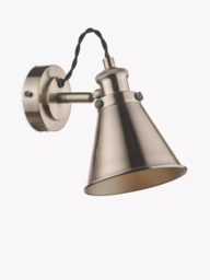 Laura Ashley Rufus Single Wall Light, Nickel - thumbnail 4