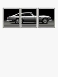Brookpace Lascelles Aston Martin BD5 Triptych Framed Photographic Print Set, 65 x 175cm - thumbnail 1
