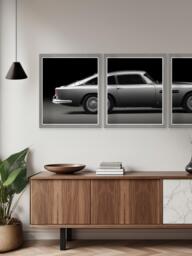 Brookpace Lascelles Aston Martin BD5 Triptych Framed Photographic Print Set, 65 x 175cm - thumbnail 2