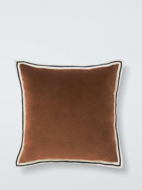 John Lewis Bordered Velvet Cushion - image 1