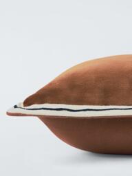 John Lewis Bordered Velvet Cushion - thumbnail 4