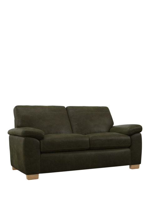 John Lewis Camden Medium 2 Seater Leather Sofa, Light Leg - image 1