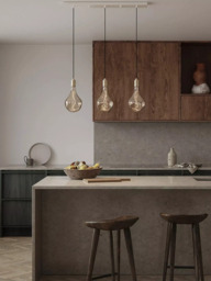 Tala Linear Bar Triple Pendant Ceiling Light with Voronoi II LED Bulbs, White - thumbnail 4